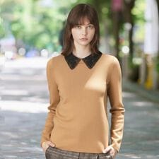 2WAYレースカラーニット