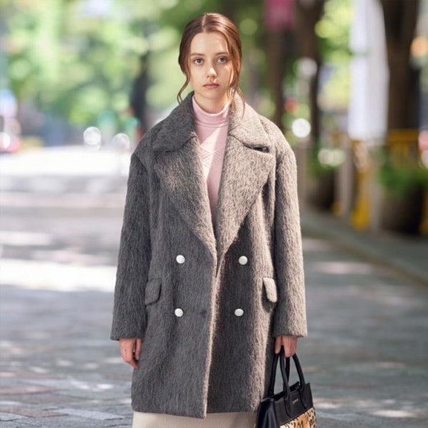 未使用DRESSTERIORドレステリアグレー チェスターコート M モヘヤ混シャギーチェスターコート | ドレステリア(DRESSTERIOR