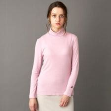 【インナー使いに最適しっとり暖かな吸湿発熱素材】タートルネックプルオーバー