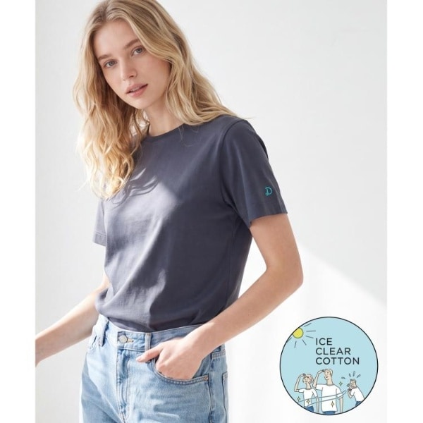 接触冷感／抗菌防臭／消臭】アイスクリアコットンTシャツ