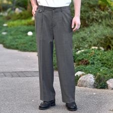 【家庭洗濯可】ウォッシャブル サイドゴア ワンタックワイドパンツ