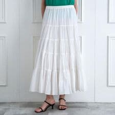 コットンボイルティアードスカート