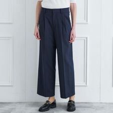 【吸水速乾セットアップ可】リネンブレンドオックスストレートパンツ