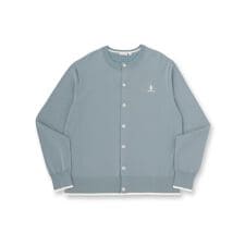 ウールレーヨン ラウンドネックカーディガン