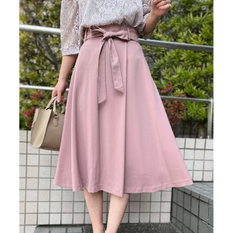 ラップ風デザイン 春カラー ミディ丈フレアスカート クチュールブローチ Couture Brooch ファッション通販 マルイウェブチャネル