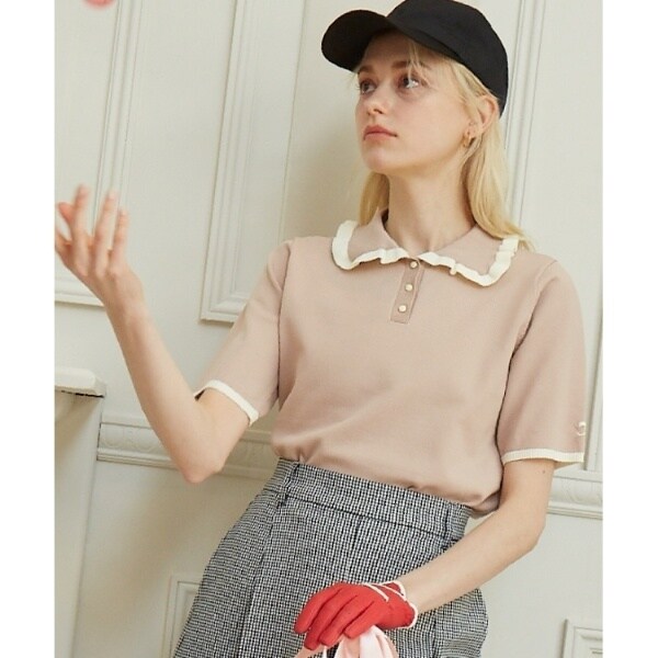 ウィメンズ フリル ポロシャツ　スカート 楽天市場】【代引手数料&送料無料】上品レディの長袖フリル