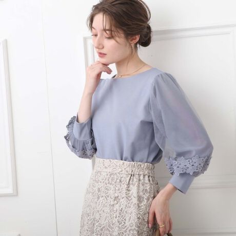 大人気の全方位映えトップス 袖チュールレーストップス クチュールブローチ Couture Brooch ファッション通販 マルイウェブチャネル