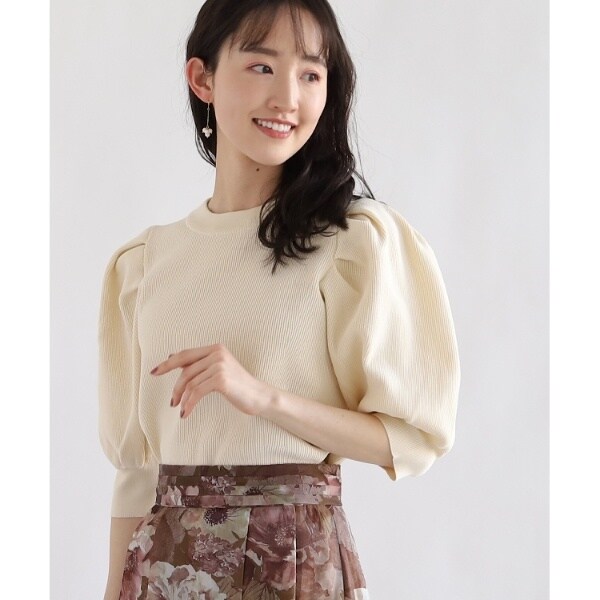 SUKALA アイボリー S ブラトップ付き バルーンカシュクールトップス SUKALA アイボリー S ブラトップ付き バルーンカシュクールトップス