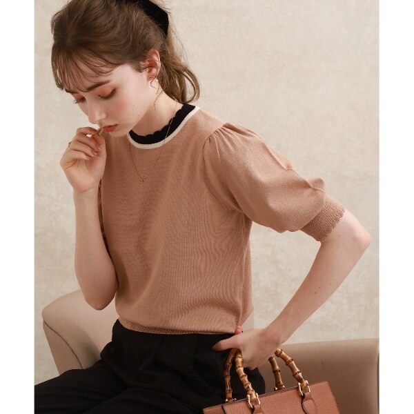 アンサンブル着用可能カラーあり】アソート配色ニットトップス