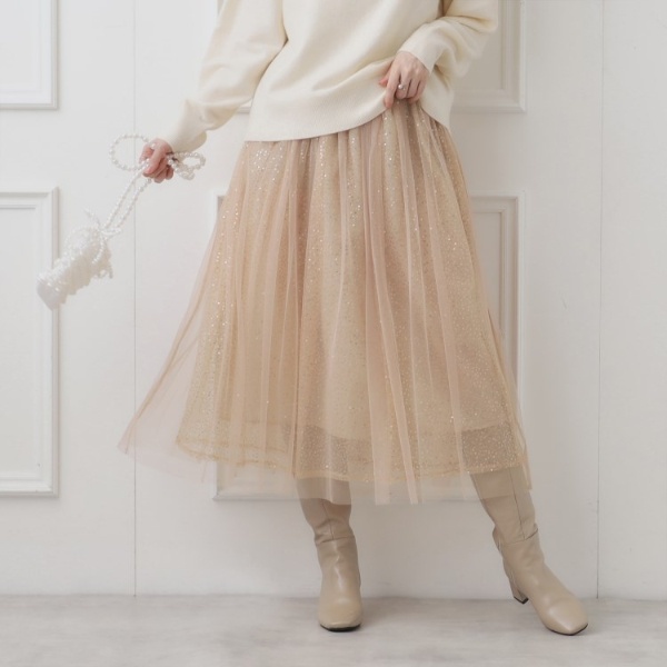 スパンコールチュールスカート | クチュールブローチ(Couture Brooch