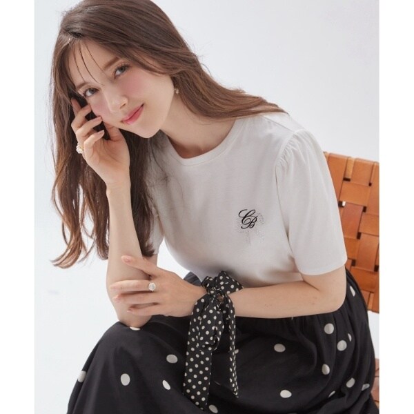コーチ　ロゴ刺繍リボン柄Tシャツ ce016-12612-01b.jpg?basethum=225