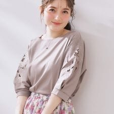 【接触冷感・洗える・UV機能付き・二の腕カバー】デイジー＆リボン エンブロドルマントップス | クチュールブローチ(Couture Brooch)