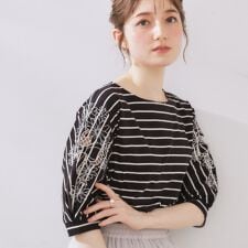 【接触冷感・洗える・UV機能付き・二の腕カバー】デイジー＆リボン エンブロドルマントップス | クチュールブローチ(Couture Brooch)
