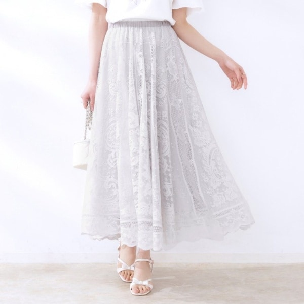 上品・通勤】サークルレーススカート | クチュールブローチ(Couture