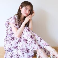 【花柄・華やか・一枚で着映え】サマーフラワーブーケワンピース