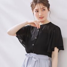 【キレイめ・通勤】前後2WAY楊柳フレアー袖ブラウス | クチュールブローチ(Couture Brooch)