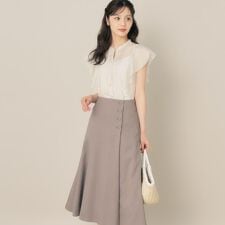 クチュールブローチ(Couture Brooch)の【2WAY・通勤・きれいめ】リネンライク サス付きスカート