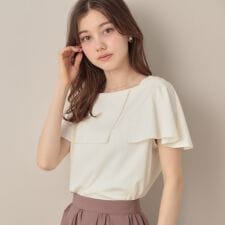 【マシンウォッシャブル・UVケア・接触冷感】2WAYケープデザインカットソー