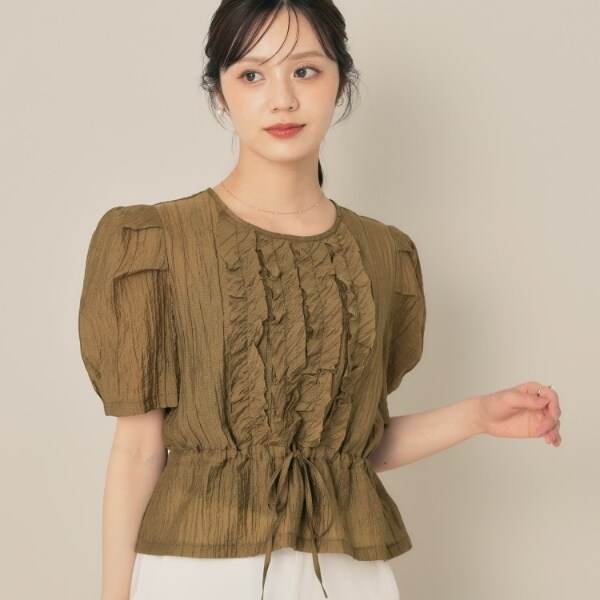 Couture Brooch / クチュールブローチ フリル5分袖ブラウス フリル5分袖ブラウス | クチュールブローチ(Couture Brooch