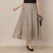 クチュールブローチ(Couture Brooch)の【美シルエット・通勤】シアーチェックオーガンジースカート