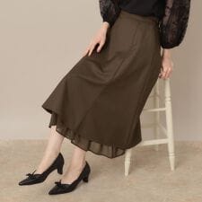 クチュールブローチ(Couture Brooch)の【マシンウォッシャブル・美シルエット】裾シアーフレアスカート