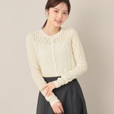 クチュールブローチ(Couture Brooch)のレースリングドットカーディガン