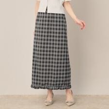 クチュールブローチ(Couture Brooch)のチェック裾フリルスカート