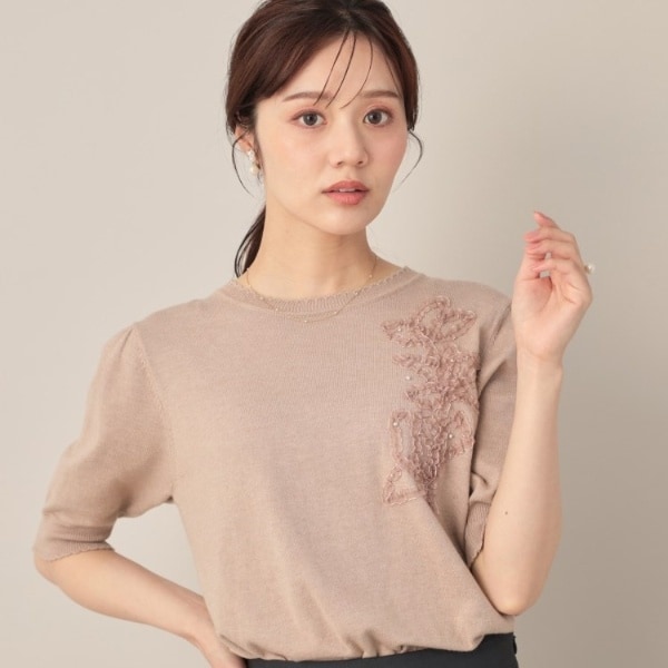 透かし編みニットポロ | ルイルエブティック(RUIRUE BOUTIQUE