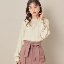 RTピケ前後2WAYシャーリングブラウス