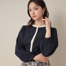 配色羽織れるブラウス