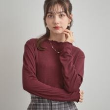 クチュールブローチ(Couture Brooch)の【ほんのりシアー・きれいめ】サステナブル テレコインナートップス