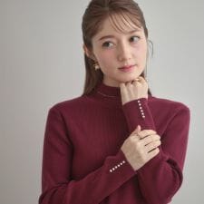 クチュールブローチ(Couture Brooch)の【多機能・フェミニン】パール調リブニット