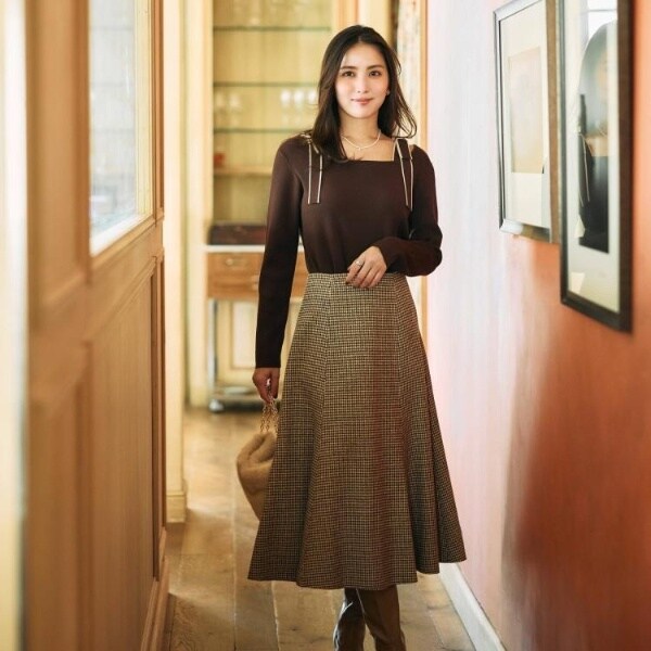 クラシカル・通勤】ラメ千鳥釦デザインジャンスカ | クチュール