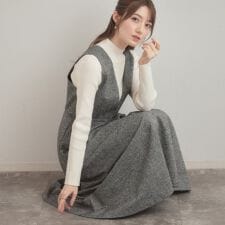 クチュールブローチ(Couture Brooch)の【通勤・大人上品】ラメツイード ジャンパースカート