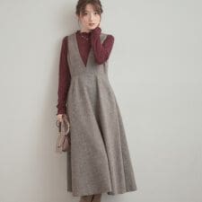 クチュールブローチ(Couture Brooch)の【通勤・大人上品】ラメツイード ジャンパースカート