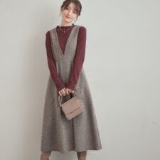 クチュールブローチ(Couture Brooch)の【通勤・大人上品】ラメツイード ジャンパースカート