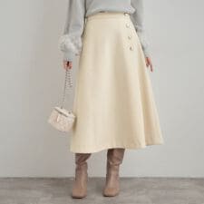 クチュールブローチ(Couture Brooch)のフェイクウールポンチスカート