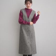 クチュールブローチ(Couture Brooch)のラメ千鳥釦デザインジャンスカ