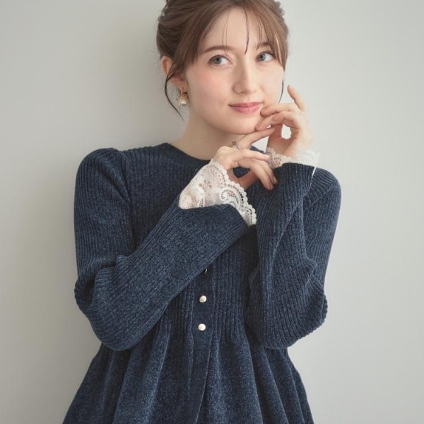 CELFORD×P.J. REDOUTEコラボ】 モチーフカーディガン | セルフォード