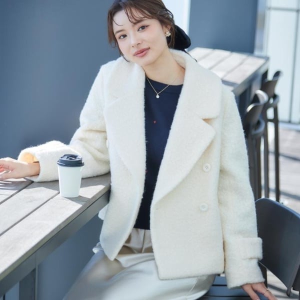 ウール混メルトンPコート【スクール】【学生】【通学】【学校