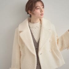 クチュールブローチ(Couture Brooch)のプードルボアショートコート