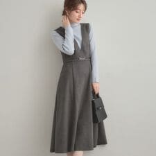 クチュールブローチ(Couture Brooch)のスエード調ダンボールビット付きジャンスカ