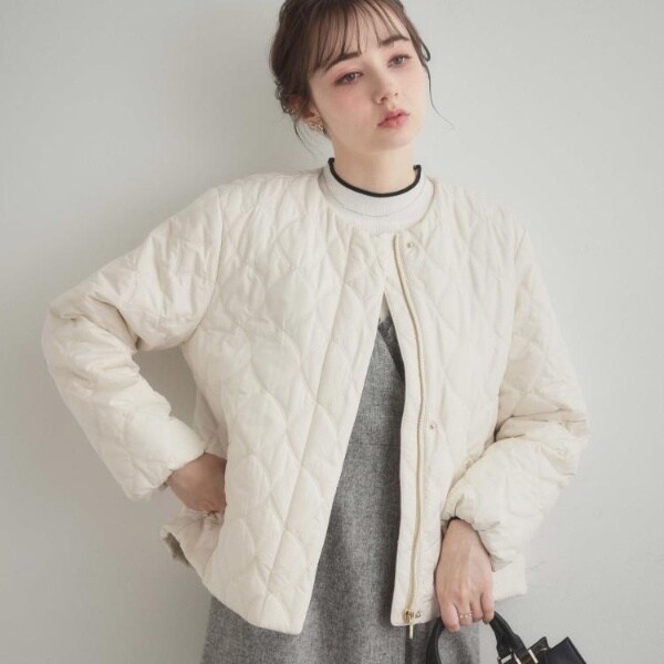 春色追加・撥水・洗える】リボンキルティングジャケット | クチュール
