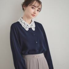 レース衿ジョーゼットブラウス | クチュールブローチ(Couture Brooch 