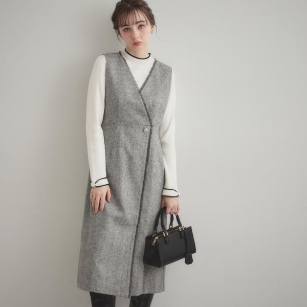 フロントリボンフレアーギャザーワンピース | フェンネル(FENNEL