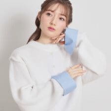 シャツレイヤード風カーディガン