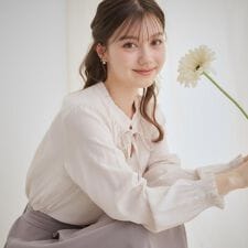 【前後2WAY・洗える】RTピケ リボン ブラウス