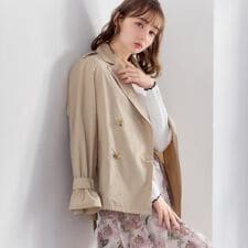 【撥水・洗える】ハーフ トレンチコート