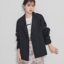 【撥水・洗える】ハーフ トレンチコート