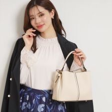 2wayレザー調ハンドバッグ